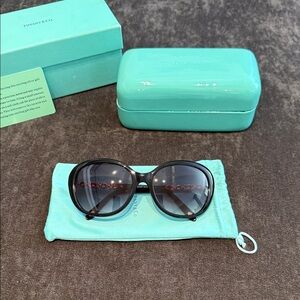 Tiffany & Co. Black and Silver Sunglasses